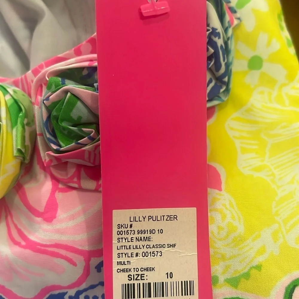 Lilly Pulitzer girls shift dress in print cheek to cheek size 10 NWT RARE!